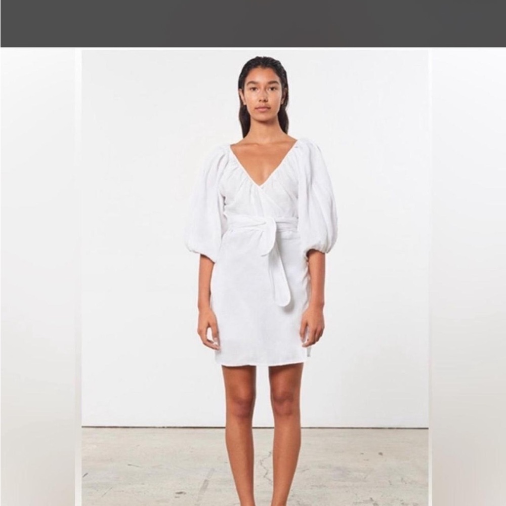 Mara Hoffman Elegant White Long Sleeve Dress